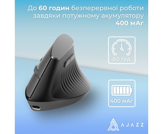 Мишка Ajazz i300 Wireless/Bluetooth/USB Black (i300-B), зображення 9