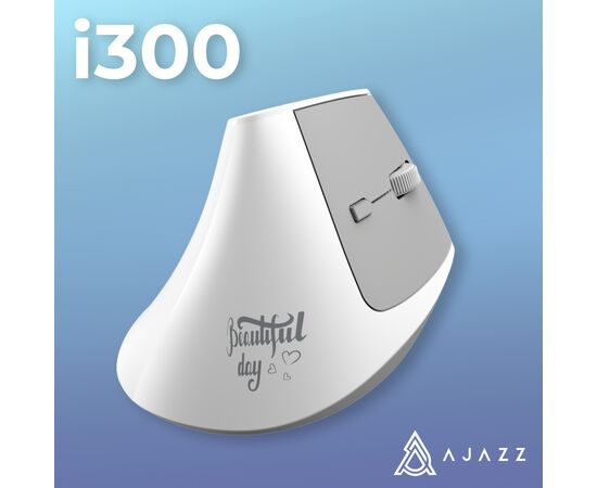 Мишка Ajazz i300 Wireless/Bluetooth/USB White (i300-W), зображення 6
