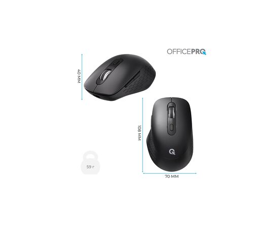 Мышка OfficePro M265B Wireless/Bluetooth Silent Click Black (M265B), изображение 12