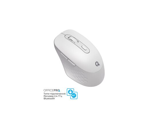 Мышка OfficePro M265W Wireless/Bluetooth Silent Click White (M265W), изображение 5