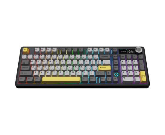 Клавиатура Ajazz AK980 V2 Gift Switch V2 Wireless/Bluetooth/USB UA Black/Grey/Yellow (AK980-V2-G-BGY), изображение 2