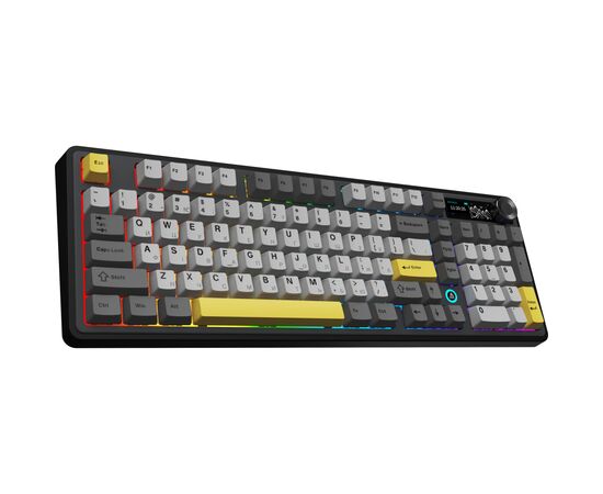 Клавиатура Ajazz AK980 V2 Gift Switch V2 Wireless/Bluetooth/USB UA Black/Grey/Yellow (AK980-V2-G-BGY), изображение 4