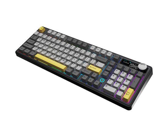 Клавиатура Ajazz AK980 V2 Gift Switch V2 Wireless/Bluetooth/USB UA Black/Grey/Yellow (AK980-V2-G-BGY), изображение 6