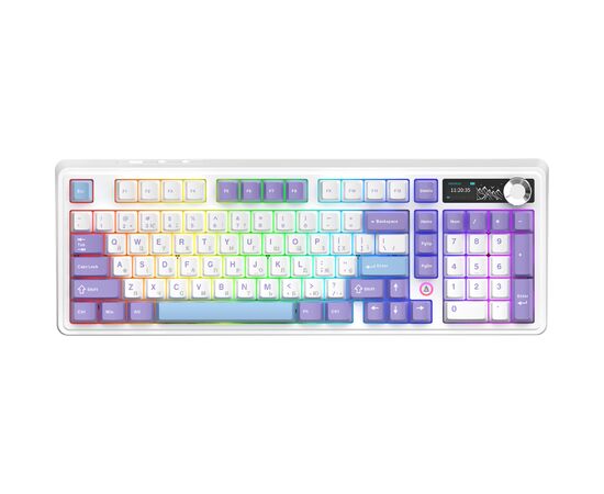 Клавиатура Ajazz AK980 V2 Gift Switch V2 Wireless/Bluetooth/USB UA White/Blue (AK980-V2-G-PWB)