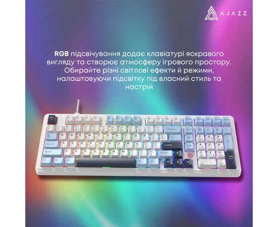 Клавиатура Ajazz AK980 MAX Magnetic Switch USB UA White/Blue (AK980-MAX-M-BWDB), изображение 12