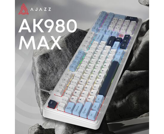 Клавиатура Ajazz AK980 MAX Magnetic Switch USB UA White/Blue (AK980-MAX-M-BWDB), изображение 6