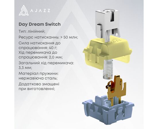 Клавіатура Ajazz AK650 Day Dream Switch Gradient USB UA Black (AK650-DD-BG), зображення 8