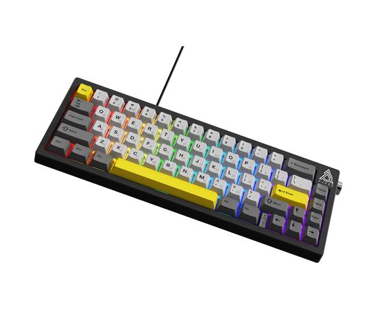 Клавиатура Ajazz AK650 Moon Yellow Switch USB UA Black/Grey/Yellow (AK650-MY-GWY), изображение 2