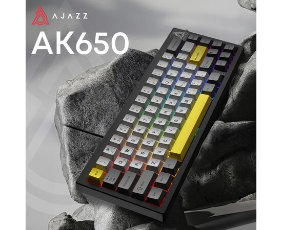 Клавиатура Ajazz AK650 Moon Yellow Switch USB UA Black/Grey/Yellow (AK650-MY-GWY), изображение 6