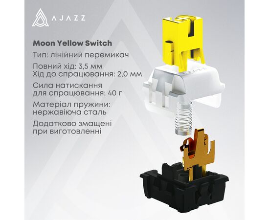 Клавиатура Ajazz AK650 Moon Yellow Switch USB UA Black/Grey/Yellow (AK650-MY-GWY), изображение 8