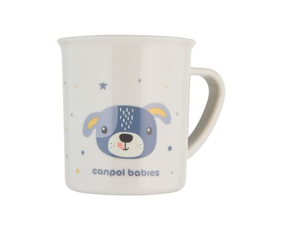 Набор детской посуды Canpol babies CUTE ANIMALS кружка пластикова, блакитна (4/413_blu2)