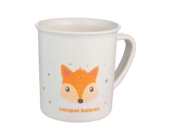 Набор детской посуды Canpol babies CUTE ANIMALS кружка пластикова, помаранчева (4/413_ora), изображение 2