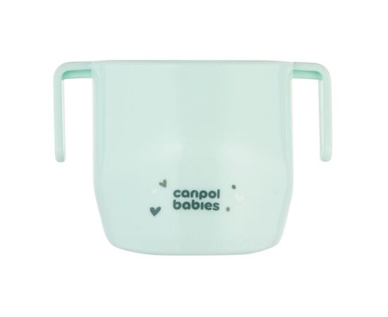 Набір дитячого посуду Canpol babies ергономічна кружка для навчання самостійного пиття, бірюзова (74/060_tur), зображення 2