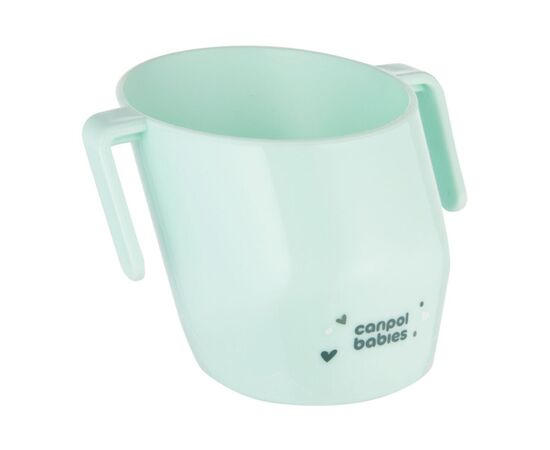 Набір дитячого посуду Canpol babies ергономічна кружка для навчання самостійного пиття, бірюзова (74/060_tur)