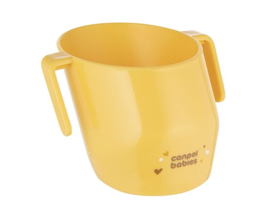 Набор детской посуды Canpol babies ергономічна кружка для навчання самостійного пиття, жовта (74/060_yel)