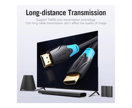Кабель мультимедийный HDMI M to HDMI M 1.0m V2.0 VENTION (AACBF), изображение 6