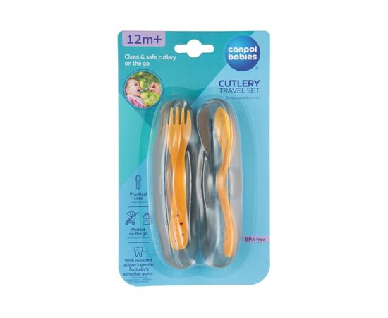 Набор детской посуды Canpol babies столові прибори в футлярі - бірюзовий (74/019_tur), изображение 4
