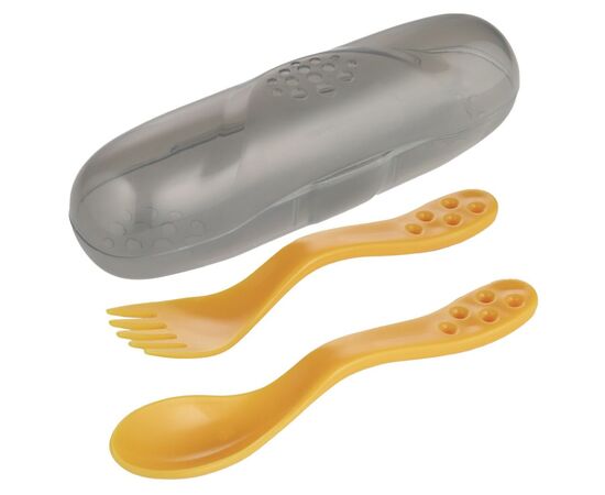 Набір дитячого посуду Canpol babies столові прибори в футлярі - жовтий (74/019_yel), зображення 2