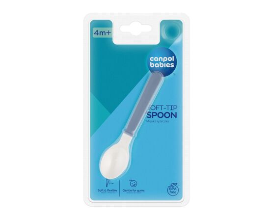 Набор детской посуды Canpol babies ложечка м''яка для годування, блакитна (2/938_new), изображение 3
