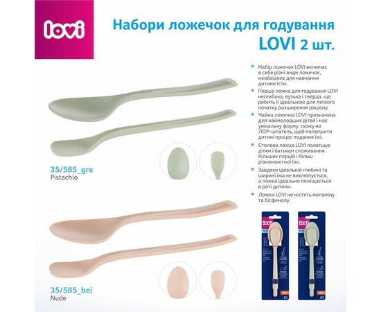Набор детской посуды Lovi Nude ложечки для годування 2 шт. (35/585_bei), изображение 4