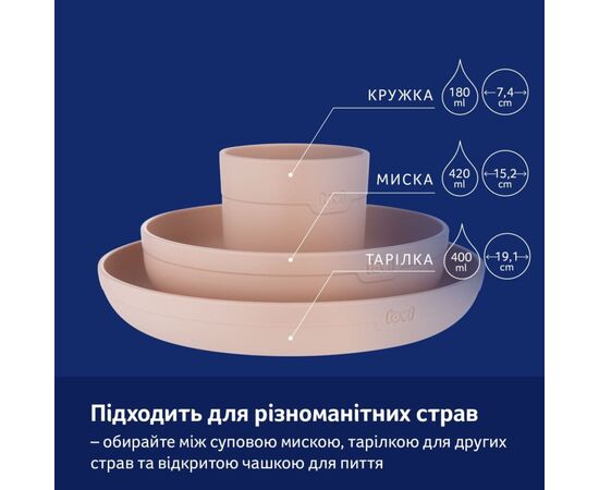 Набор детской посуды Lovi з кружкою Nude (21/533_bei), изображение 11