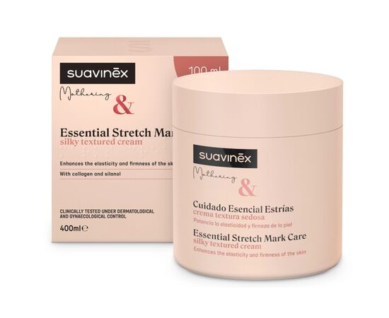 Косметика для мам Suavinex крем від розтяжок під час та після вагітності, 400 мл (308861), изображение 3