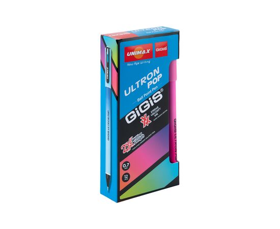 Ручка шариковая Unimax Ultron POP 2х, синяя (UX-152-02), изображение 3