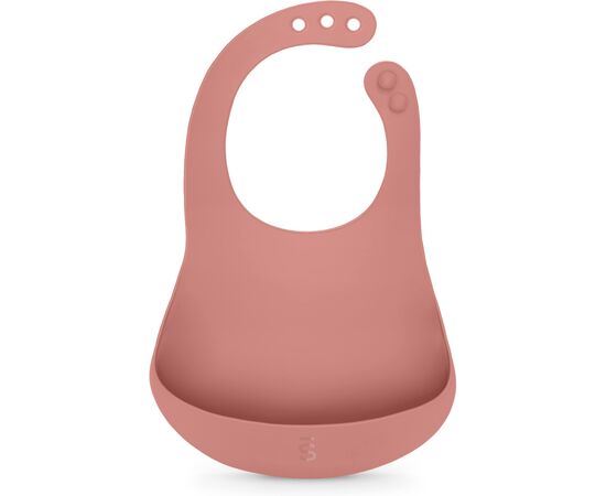 Нагрудничек Suavinex Colour Essence силіконовий, рожевий (402975)