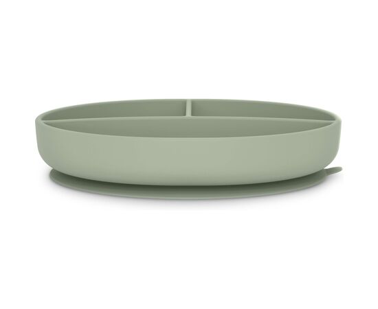 Тарілка дитяча Suavinex Colour Essence силіконова для вводу прикорму на 3 секції, +6 міс. зелена (402915), зображення 2