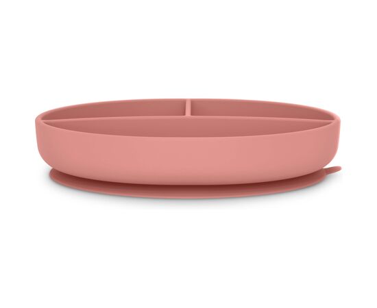 Тарілка дитяча Suavinex Colour Essence силіконова для вводу прикорму на 3 секції, +6 міс. рожева (402916), зображення 2