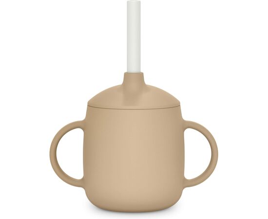 Поильник-непроливайка Suavinex Colour Essence силіконова 3 в 1 (з носиком та трубочкою), 270 мл, +6 м. , бежева (402898), изображение 3