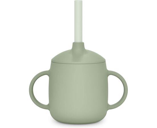 Поїльник-непроливайка Suavinex Colour Essence силіконова 3 в 1 (з носиком та трубочкою), 270 мл, +6 м , зелена (402899), зображення 3