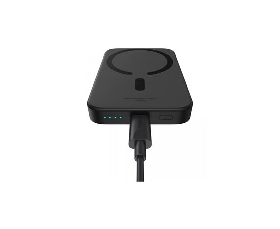Батарея универсальная Baseus Magnetic Wireless Mini Air 6000mAh 20W PD, QC, Qi-15W, Black (P10059002113-00), изображение 11