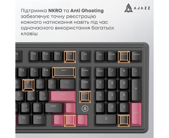 Клавиатура Ajazz AK980 Red Switch USB UA Black (AK980-R-BR), изображение 11