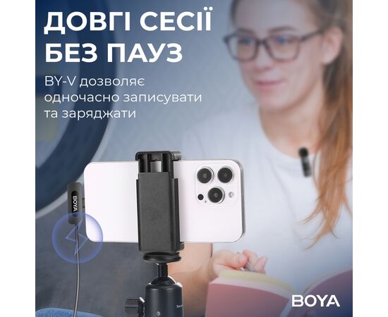 Мікрофон Boya BY-V1 Lightning Black (BY-V1), зображення 12