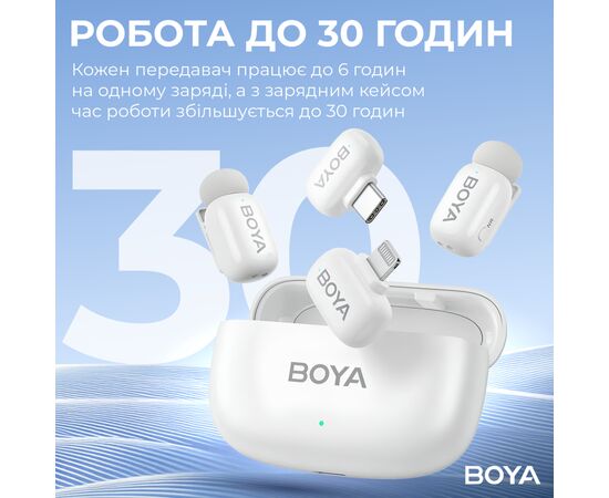Мікрофон Boya mini-13 Type-C/Lightning White (mini-13), зображення 11