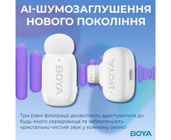 Мікрофон Boya mini-13 Type-C/Lightning White (mini-13), зображення 8