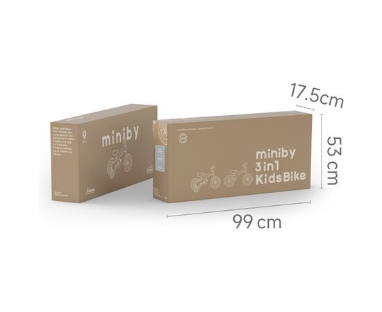 Детский велосипед QPlay Miniby 3 в 1 /14" Nude Pink Велосипед - біговел (CB01MiniByNewPink), изображение 7