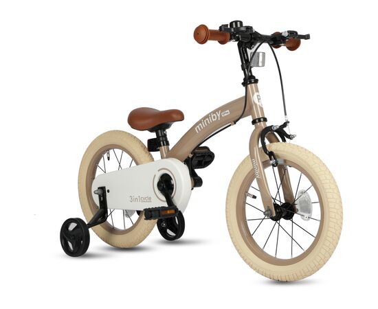 Детский велосипед QPlay Miniby 3 в 1 /14" Nude Pink Велосипед - біговел (CB01MiniByNewPink)