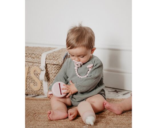 Пляшечка для годування Suavinex Colour Essence, 240 мл, силіконова, 240 мл, фізіологічна соска повільний потік, , світло-рожева (308654), зображення 6