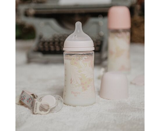 Бутылочка для кормления Suavinex Poetry, 270 мл, фізіологічна соска середній потік, світло-рожева (308969), изображение 5