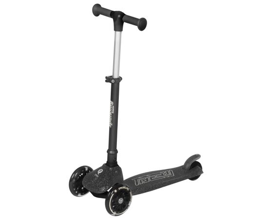 Самокат QPlay Sparkling триколісний дитячий з LED підсвіткою колес Black (ST006SparklingBlack)