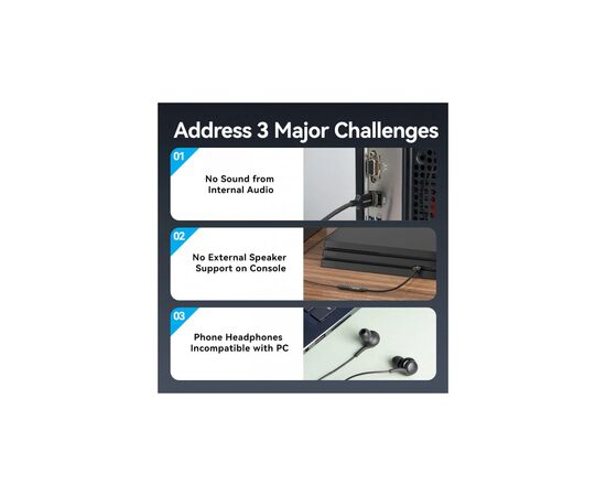 Звуковая плата VENTION USB AM to 3.5mm F 0.25m (4pin) 96kHz/24bit DSP noise reduction (CVEBC), изображение 5