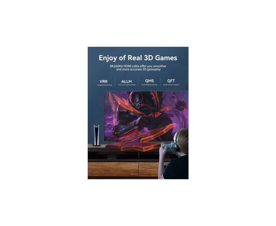 Кабель мультимедийный HDMI M to HDMI M 1.5m V2.1 8K 60Hz blue VENTION (ALGLG), изображение 5