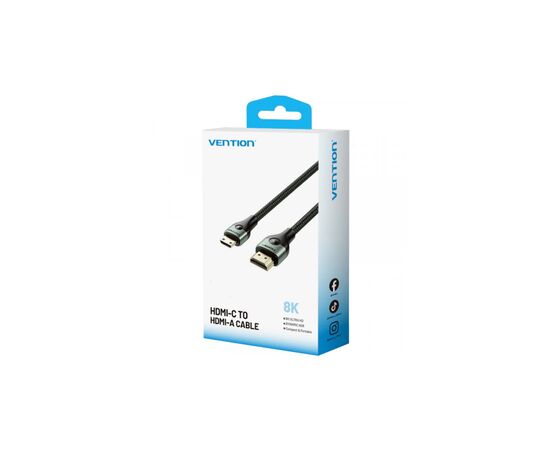 Кабель мультимедийный HDMI M to HDMI mini M 1.0m V2.1 8K 60Hz green VENTION (AGJGF), изображение 3