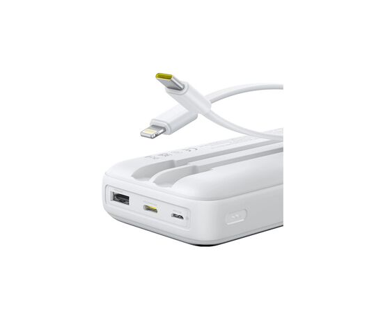 Батарея универсальная Baseus Lipow 20000mAh 22,5W PD, QC/3.0, White (P10079102213-00), изображение 8