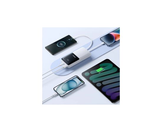 Батарея универсальная Baseus Lipow 20000mAh 22,5W PD, QC/3.0, White (P10079102213-00), изображение 9