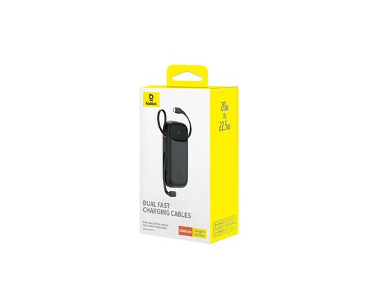 Батарея универсальная Baseus Qpow2 20000mAh 22.5W PD, QC/3.0, Black (P10055002113-00), изображение 8