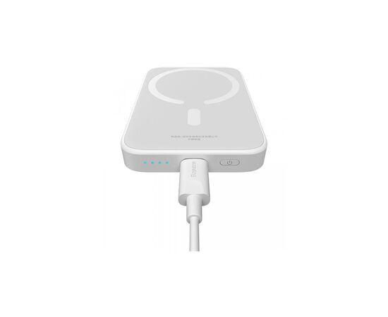 Батарея универсальная Baseus Magnetic Wireless Mini Air 6000mAh 20W PD, QC, Qi-15W, White (6932172641429), изображение 10