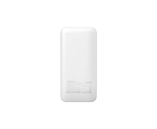 Батарея универсальная JOYROOM 10000mAh 12W QC, 2xUSB-A, USB-C In/Out White (JR-PBF12), изображение 4